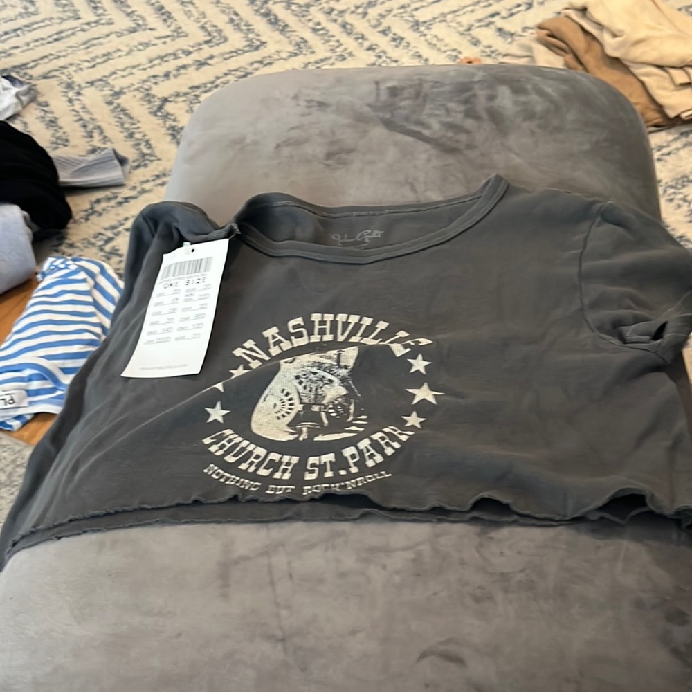 Brandi Melville short grey tshirt one size brand new with tags.  (20 EUR)
